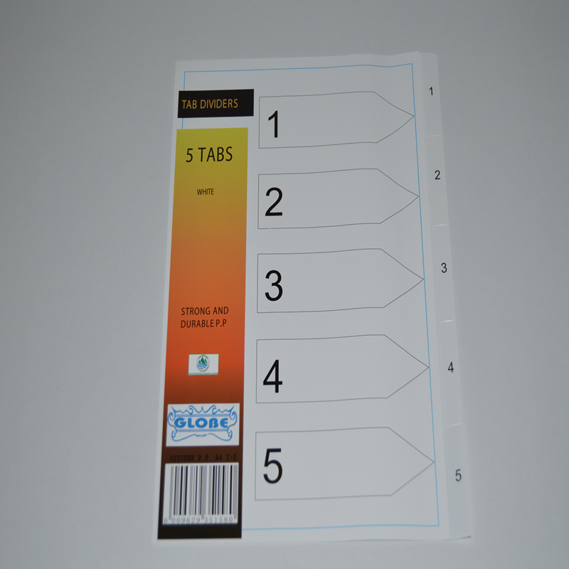 1-5 Index File Divider Manilla Record A4