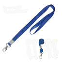 Lanyard with Clip Silk Blue Foska SD258