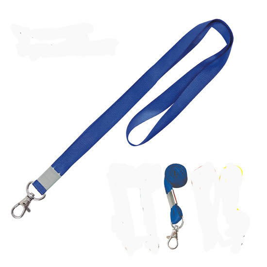 Lanyard with Clip  Silk Yellow 1cm